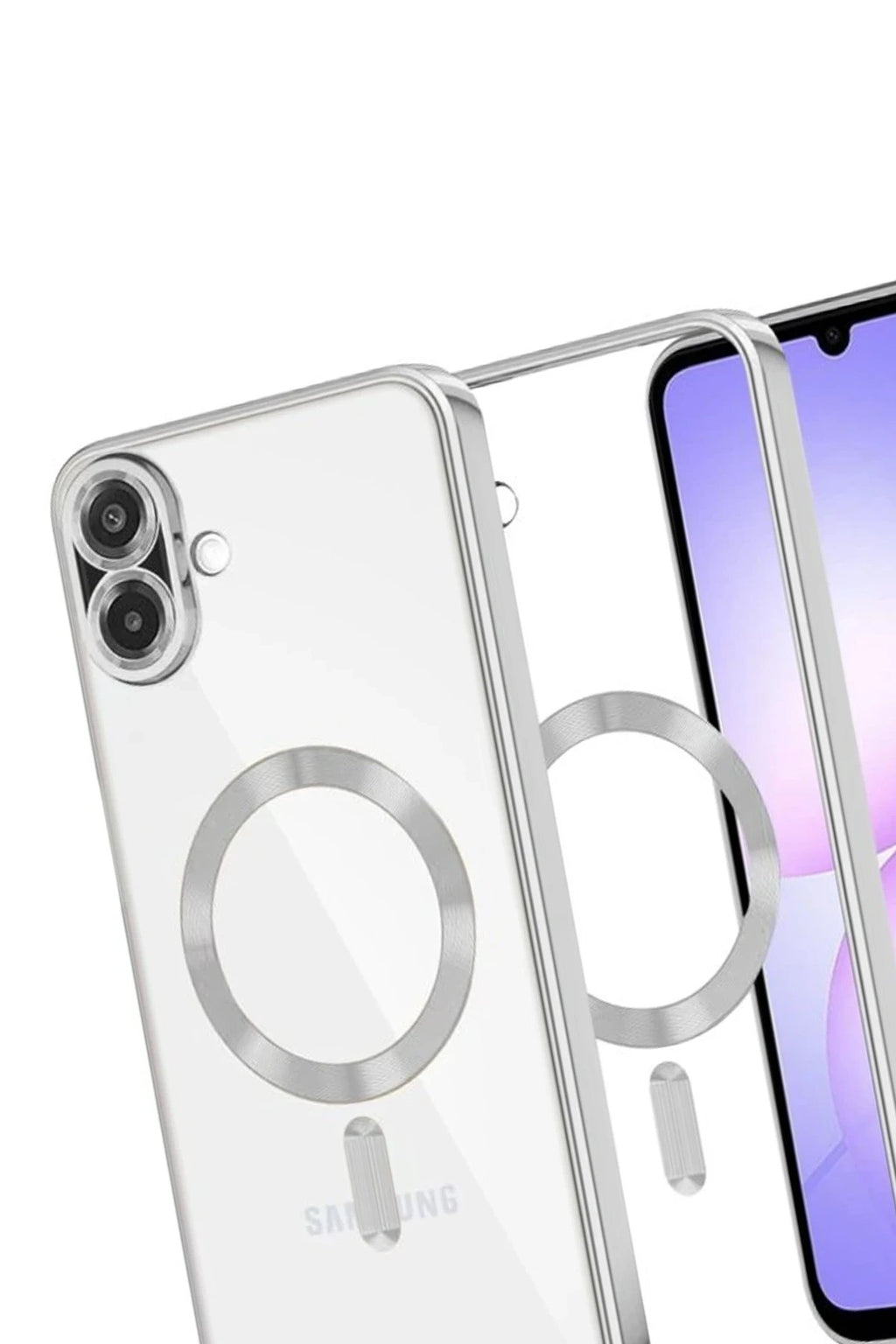 Mey İthalat® Samsung Galaxy A07 4G Kross Magneticsafe Kapak - Gümüş