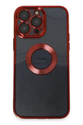 Mey İthalat® iPhone 14 Pro Kılıf Slot Silikon - Kırmızı
