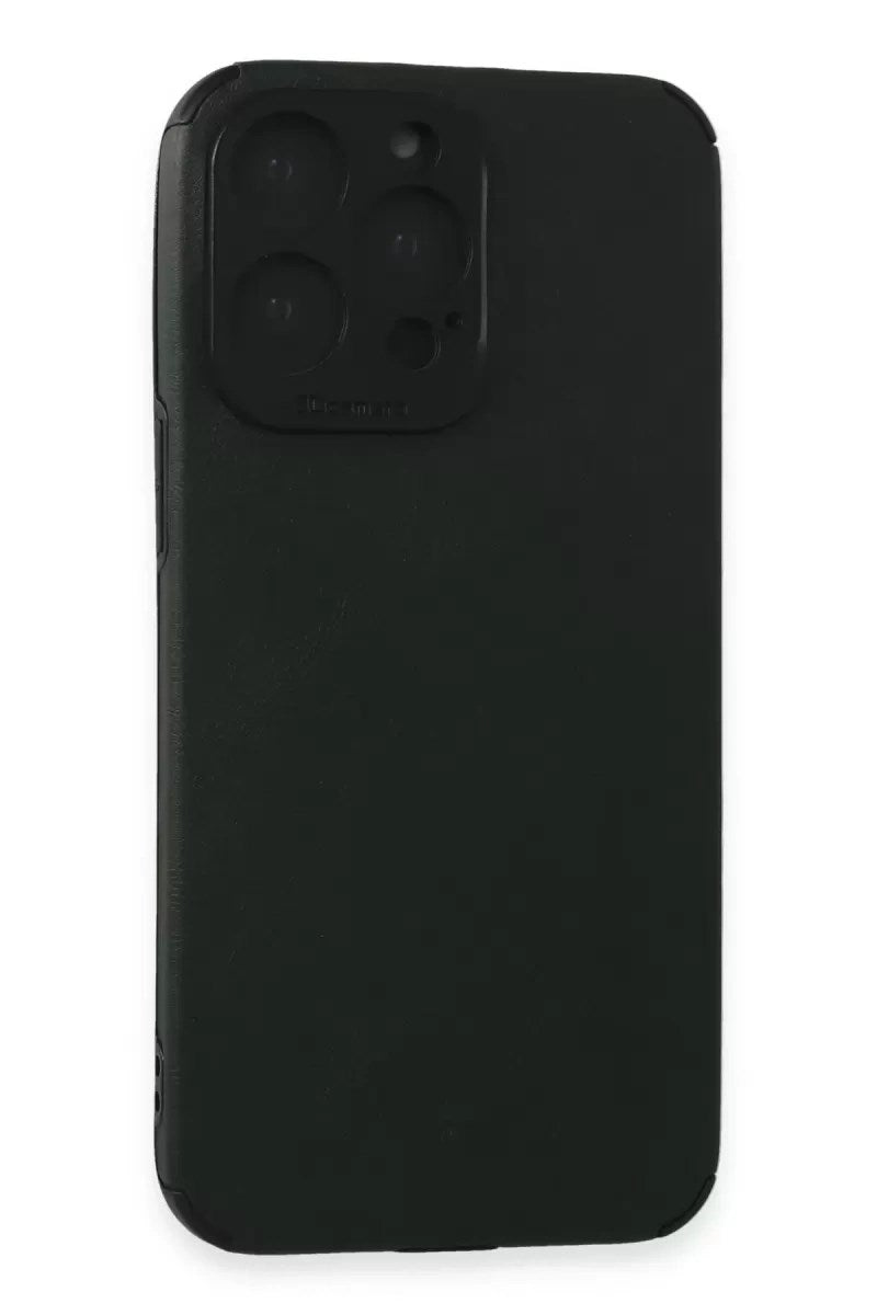 Mey İthalat® iPhone 15 Pro Max Kılıf Loop Deri Silikon - Yeşil