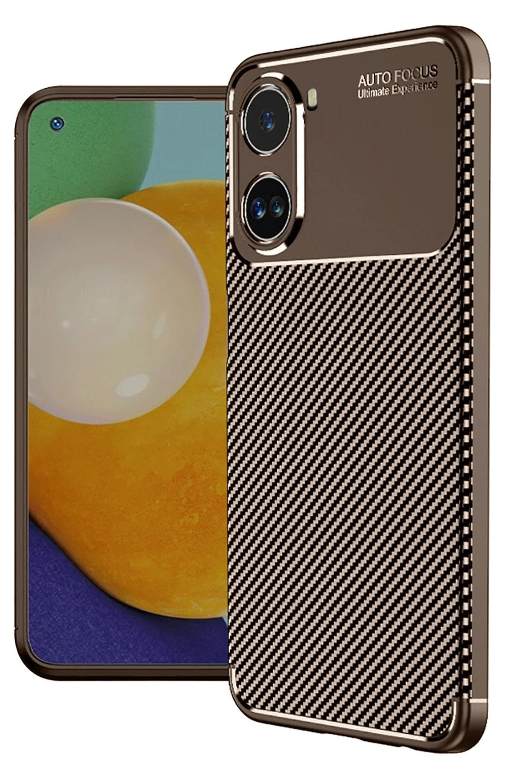 Mey İthalat® Poco X7 Pro Kılıf Auto Focus Karbon Kapak - Kahverengi