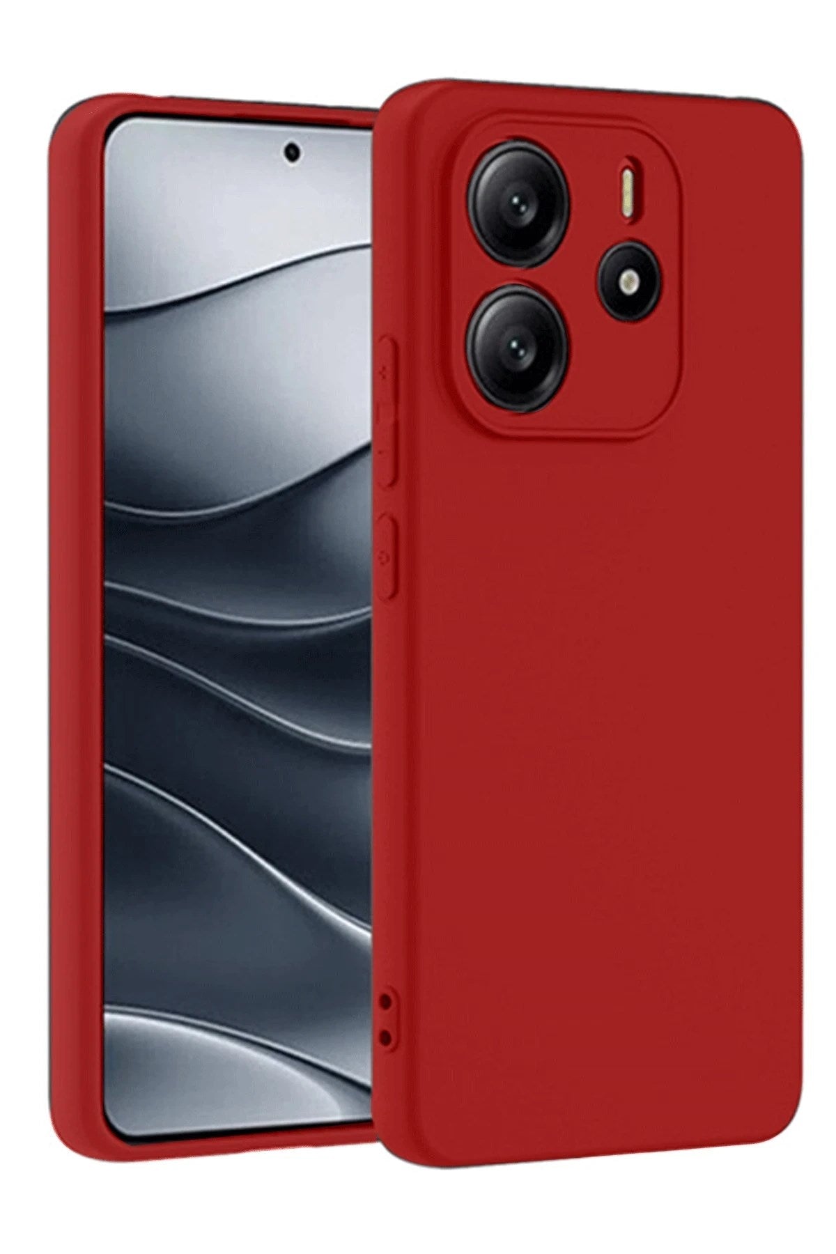 Mey İthalat® Redmi Note 14 4G Kılıf First Silikon - Kırmızı