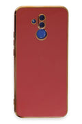 Mey İthalat® Huawei Mate 20 Lite Kılıf Volet Silikon - Kırmızı
