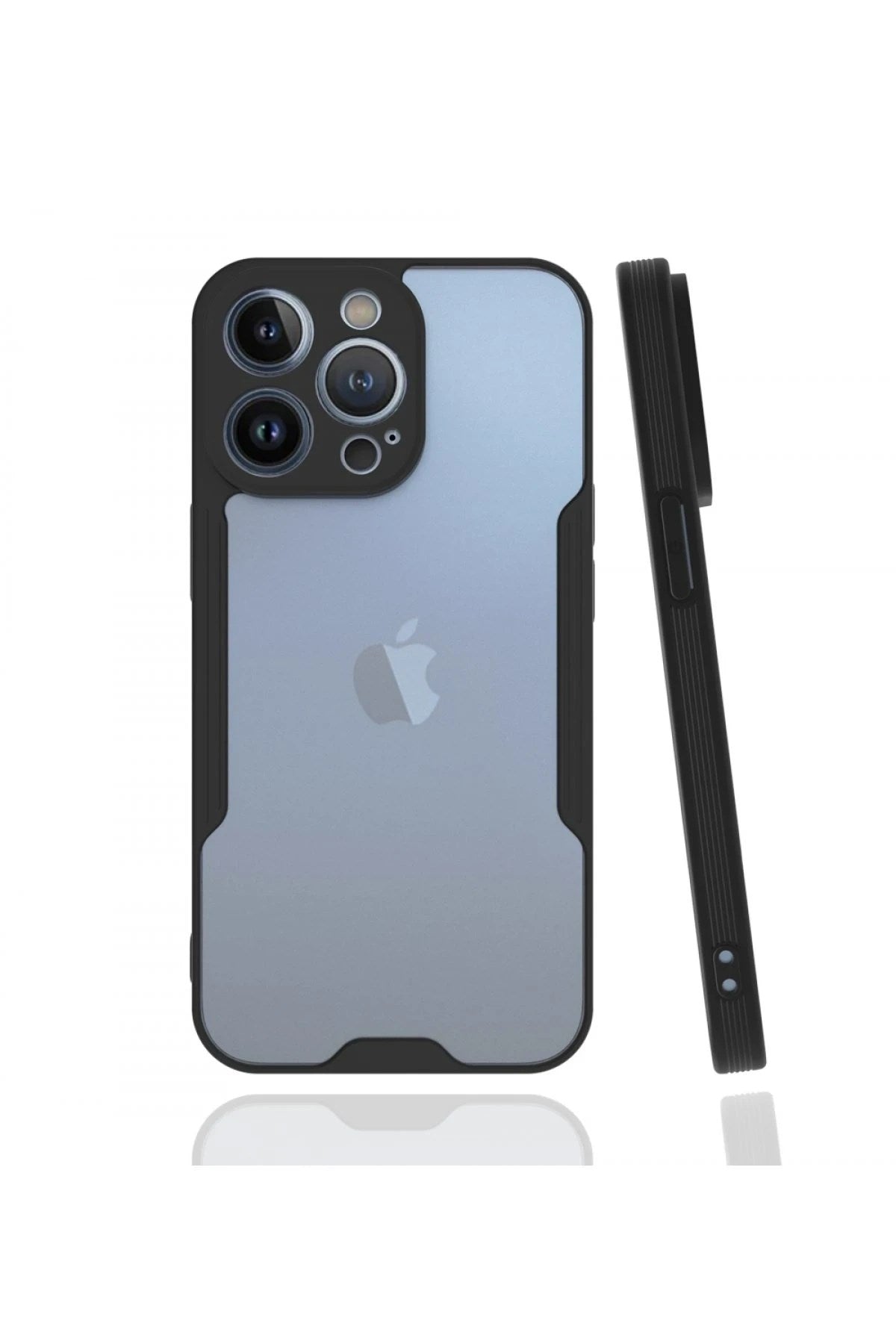 Mey İthalat® iPhone 13 Pro Kılıf Platin Silikon - Siyah