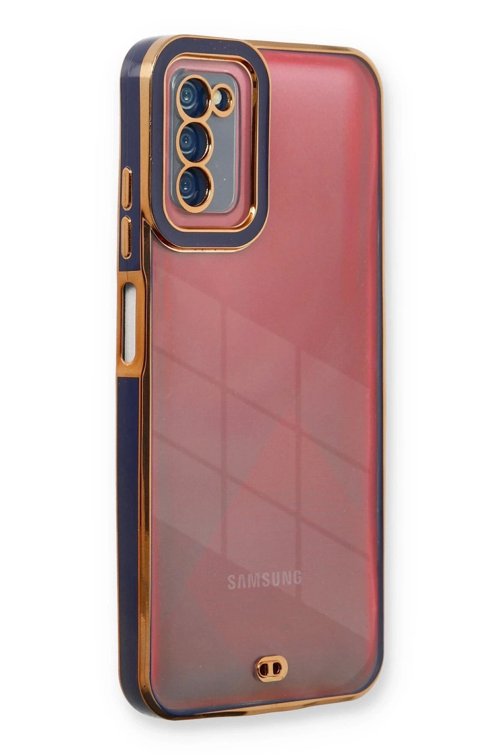 Mey İthalat® Samsung Galaxy A03S Kılıf Liva Lens Silikon - Mavi