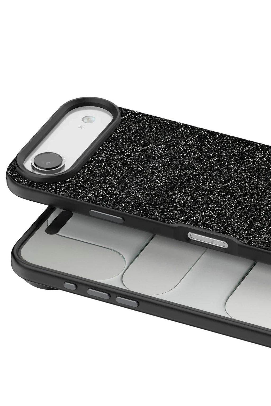 Mey İthalat® iPhone 17 Air Bright Simli Kapak - Siyah