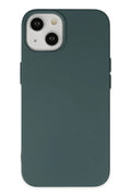 Mey İthalat® iPhone 14 Plus Kılıf Nano içi Kadife Silikon - Koyu Yeşil