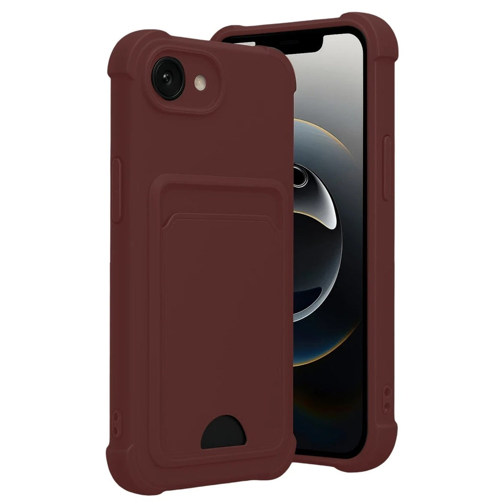 Mey İthalat® iPhone 16E Kelvin Kartvizitli Silikon - Bordo