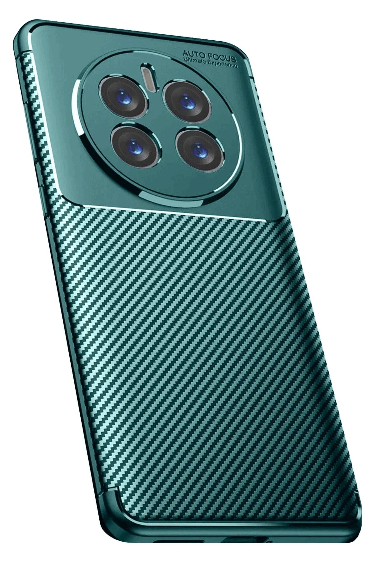 Mey İthalat® Realme 12 Pro Plus Kılıf Auto Focus Karbon Kapak - Koyu Yeşil