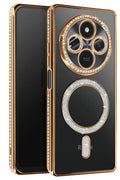 Mey İthalat® Redmi 14C Joke Simli Magneticsafe Kılıf - Gold