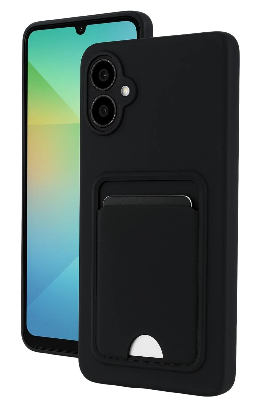 Mey İthalat® Samsung Galaxy A06 Kılıf Kelvin Kartvizitli Silikon - Siyah