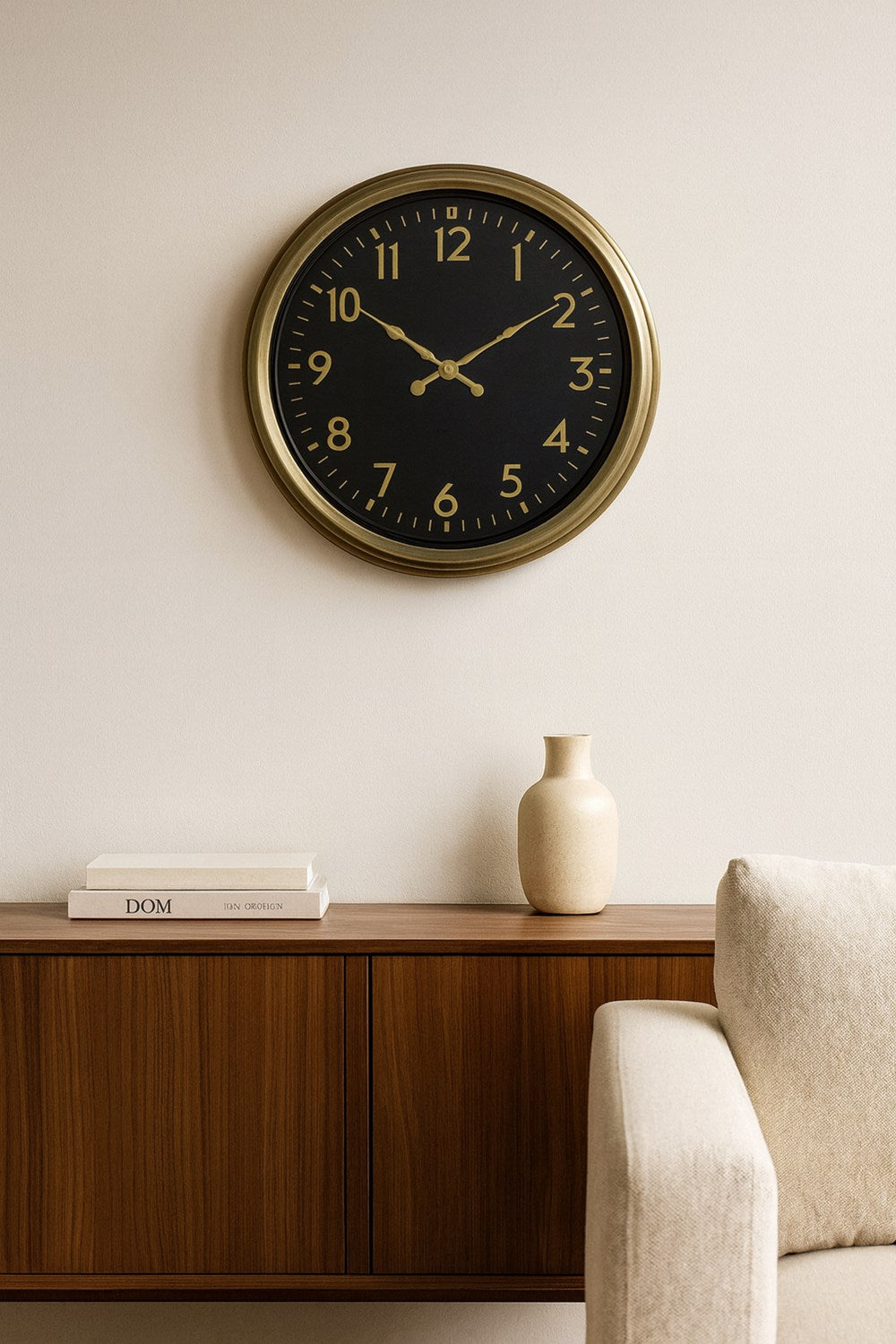 İhtişam Eskitme 40 Cm Metal Duvar Saati