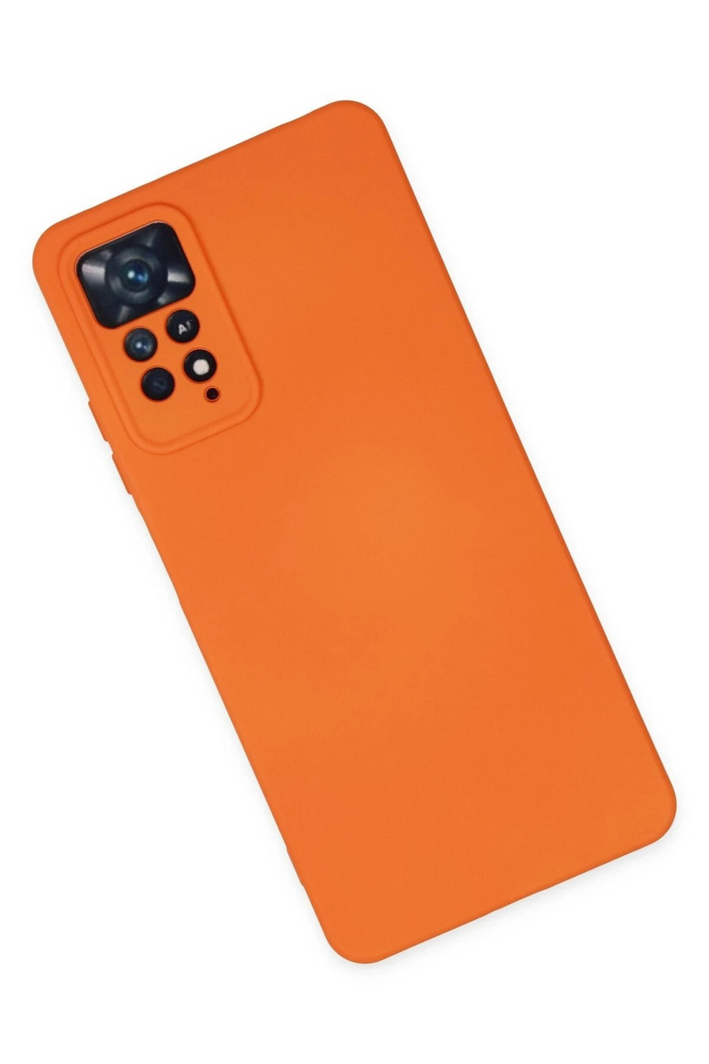 Mey İthalat® Redmi Note 11 Pro Kılıf Nano içi Kadife Silikon - Turuncu