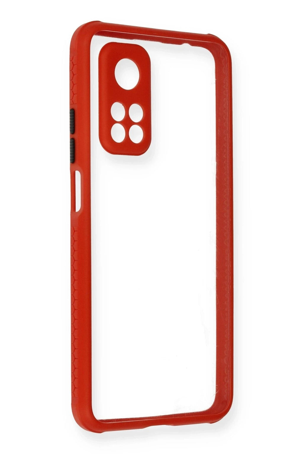 Mey İthalat® Mi 10T Pro Kılıf Miami Şeffaf Silikon - Kırmızı