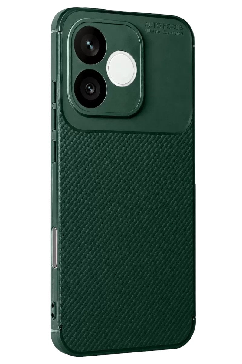 Mey İthalat® Huawei Honor 600 Lite Auto Focus Karbon Kapak - Koyu Yeşil