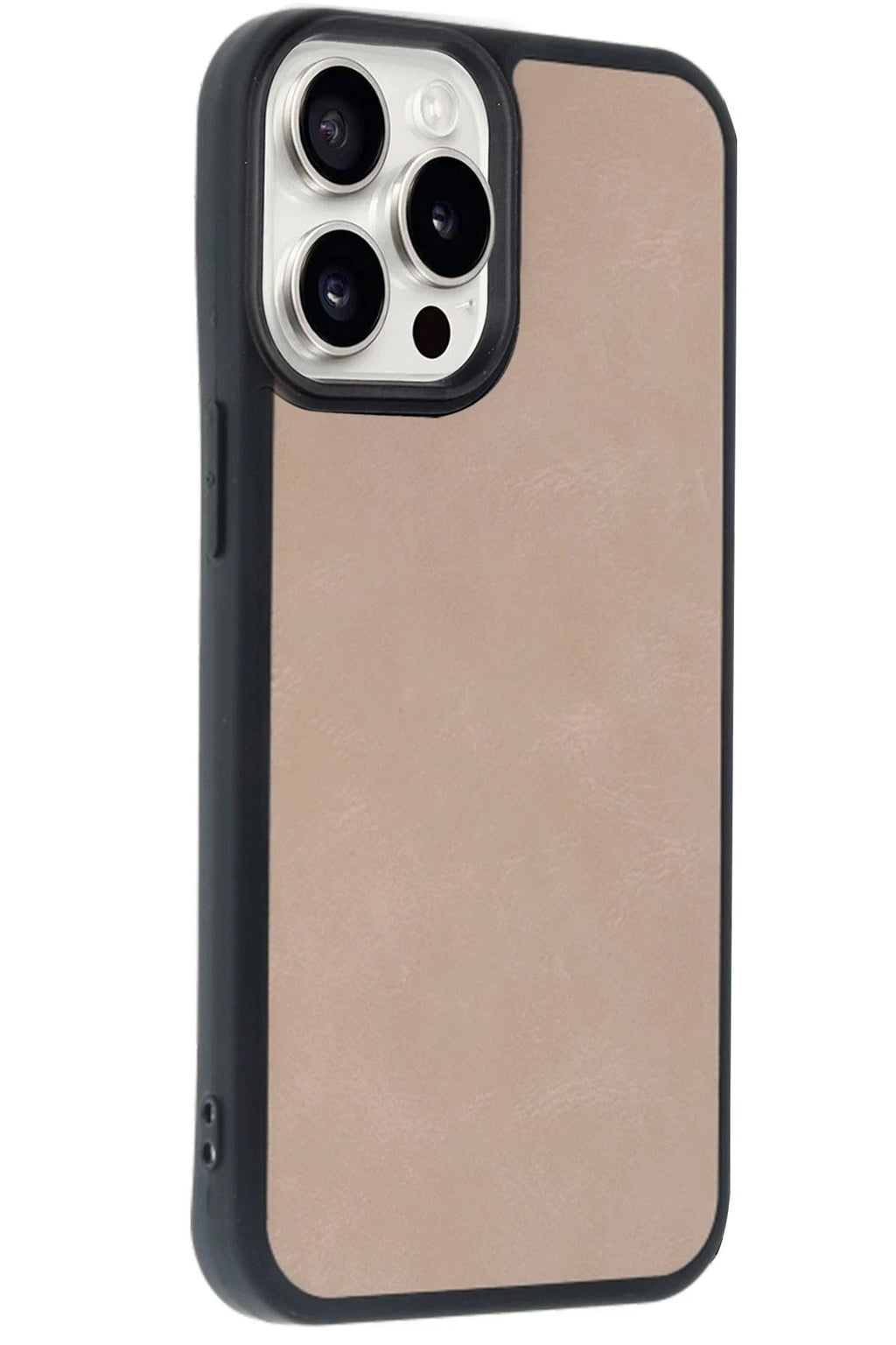 Mey İthalat® iPhone 14 Pro Max Kılıf Aras Deri Kapak - Pudra