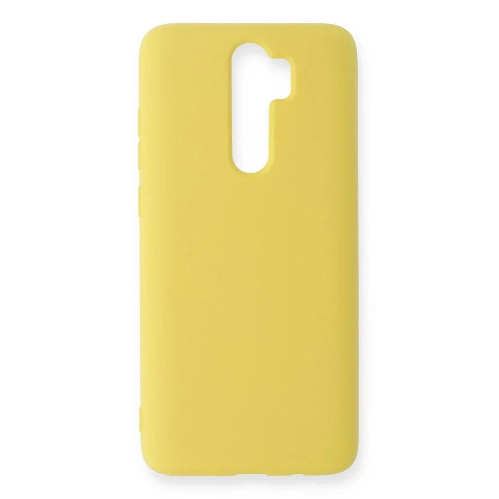 Mey İthalat® Redmi Note 8 Pro Kılıf Nano içi Kadife Silikon - Sarı
