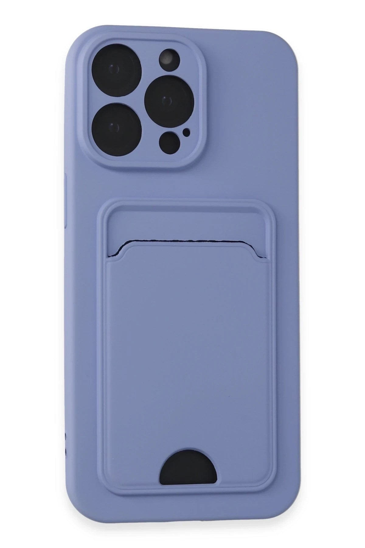 Mey İthalat® iPhone 14 Pro Max Kılıf Kelvin Kartvizitli Silikon - Lila