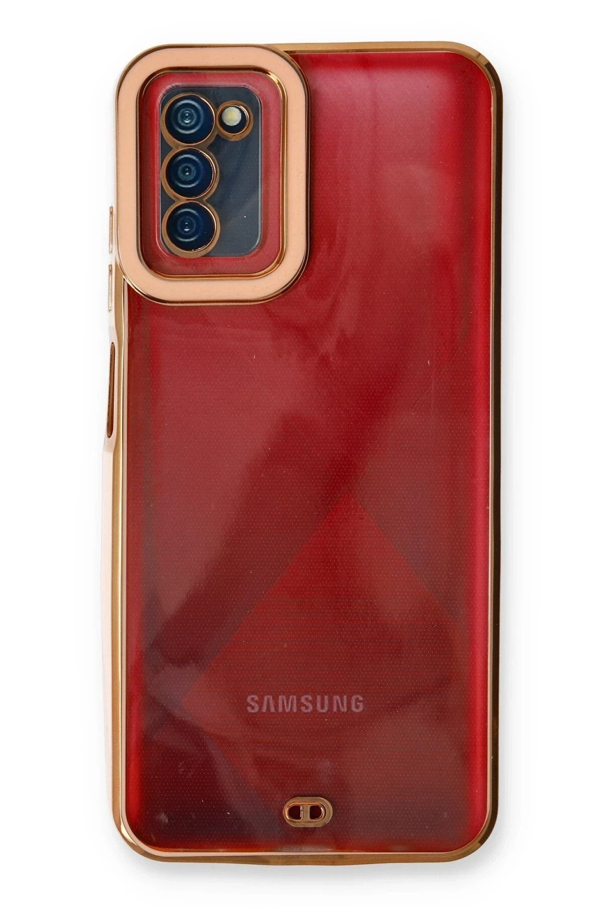 Mey İthalat® Samsung Galaxy A03S Kılıf Liva Lens Silikon - Rose