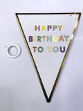 Mey İthalat® Happy Birthday To You Flama Bayrak Süs