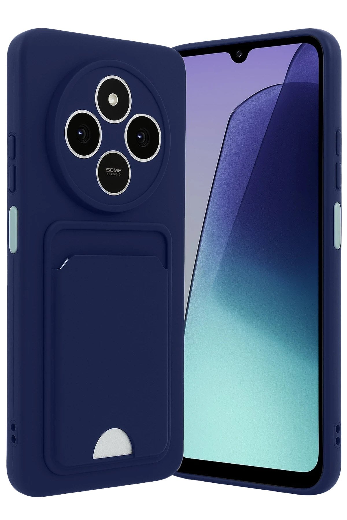 Mey İthalat® Redmi 14C Kelvin Kartvizitli Silikon - Lacivert