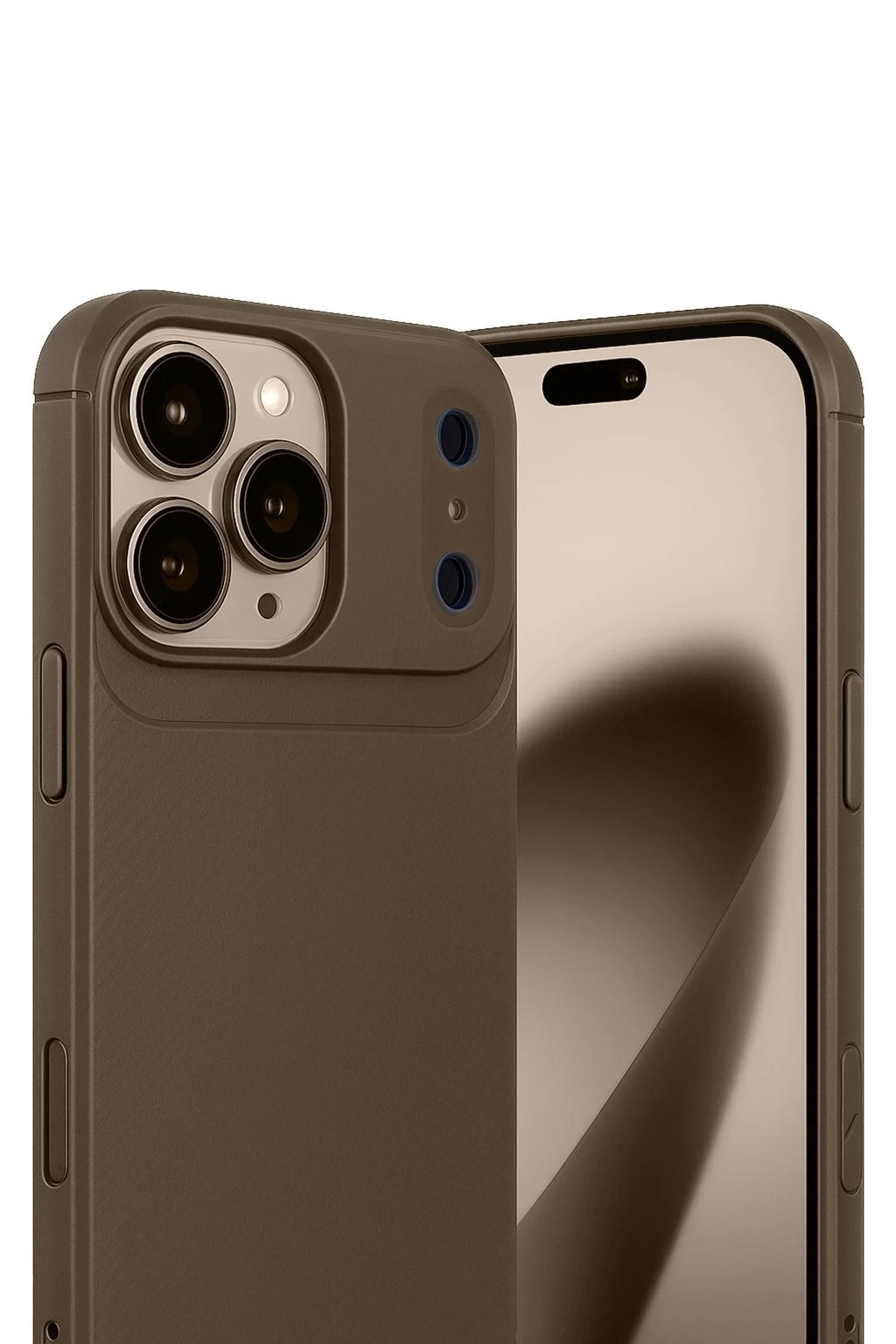 Mey İthalat® iPhone 17 Pro Max Auto Focus Karbon Kapak - Kahverengi