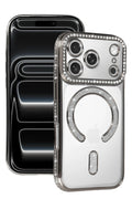 Mey İthalat® iPhone 17 Pro Joke Simli Magneticsafe Kılıf - Gümüş