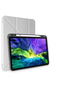 Mey İthalat® iPad Pro 11 (2024) Kılıf Kalemlikli Mars Tablet Kılıfı - Gri