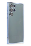 Mey İthalat® Samsung Galaxy S22 Ultra Kılıf Lensli Silikon - Açık Mavi