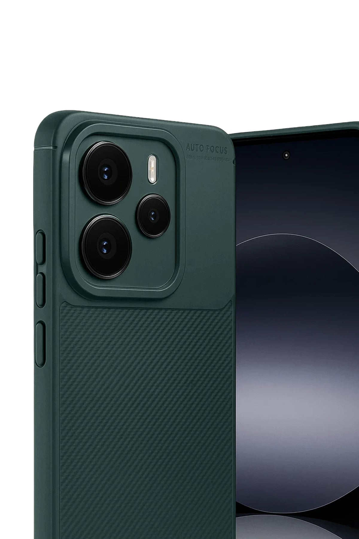 Mey İthalat® Note 14 5G Auto Focus Karbon Kapak - Koyu Yeşil