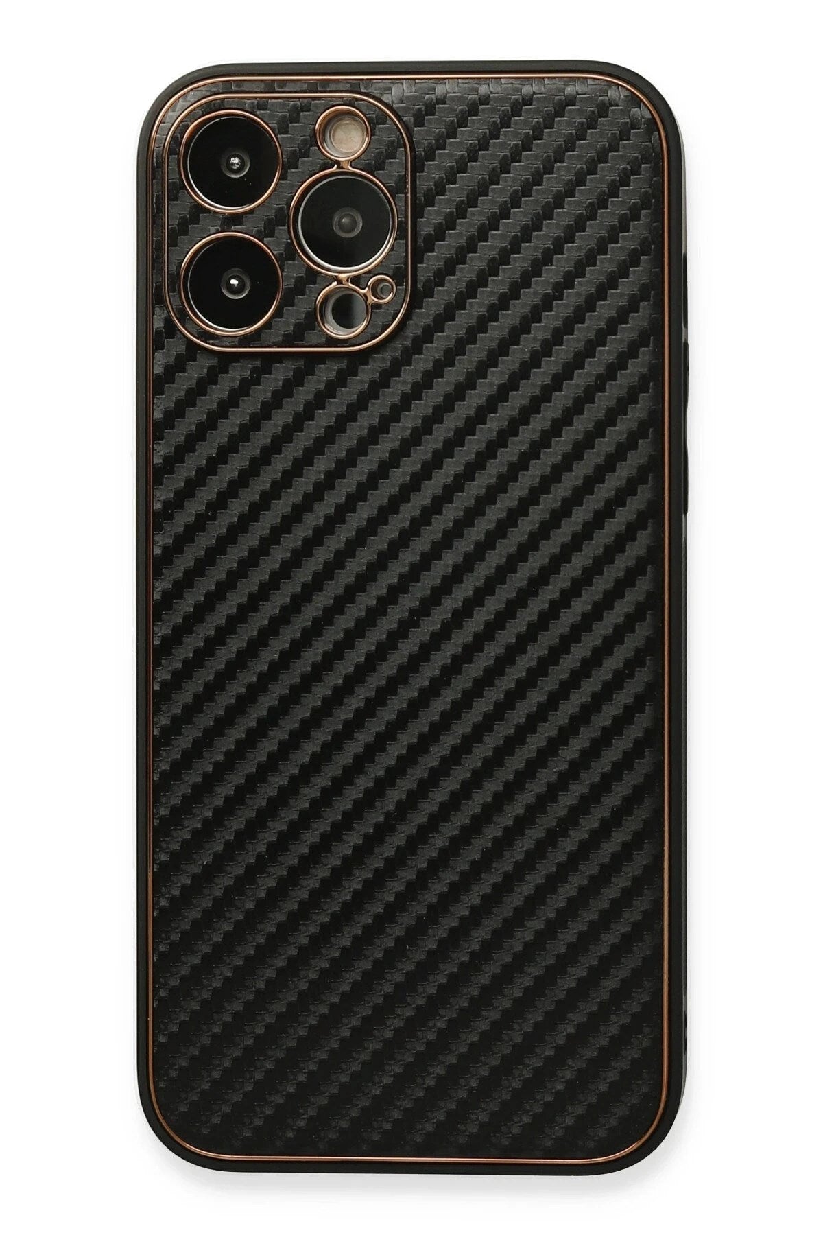 Mey İthalat® iPhone 13 Pro Max Kılıf Coco Karbon Silikon - Siyah