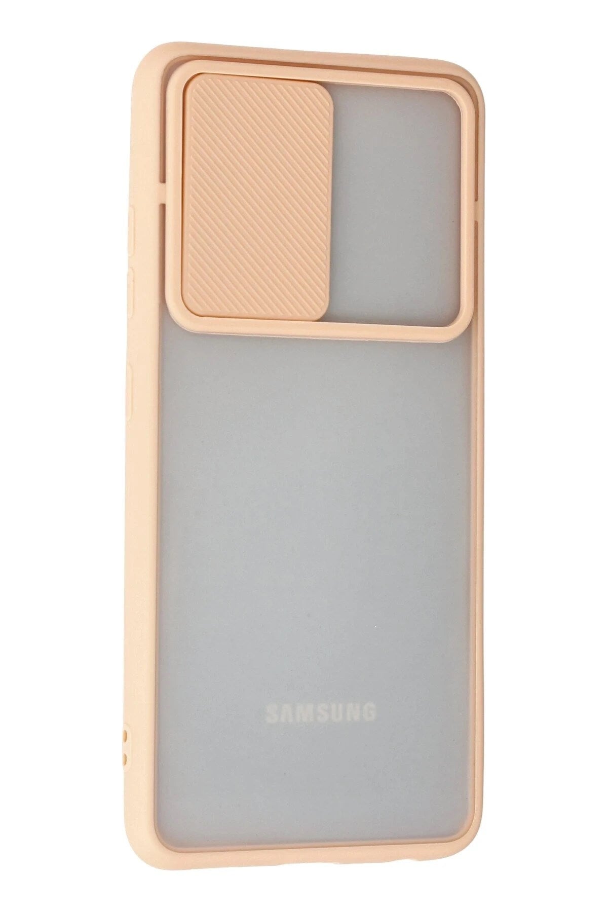 Mey İthalat® Samsung Galaxy A52 Kılıf Palm Buzlu Kamera Sürgülü Silikon - Pembe