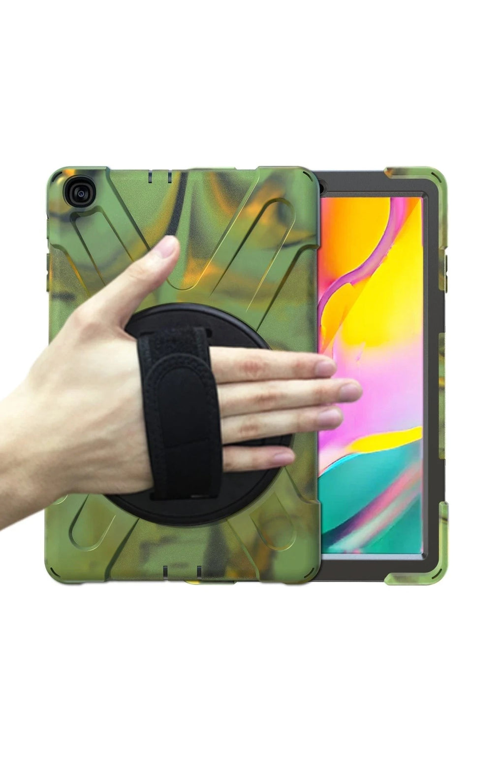 Mey İthalat® Samsung Galaxy T510 Tab A 10.1 Kılıf Amazing Tablet Kapak - Kamuflaj