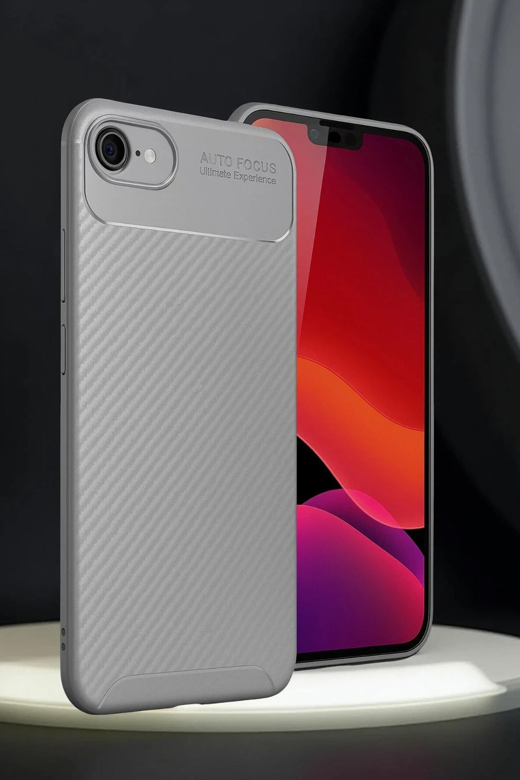 Mey İthalat® iPhone 16E Kılıf Auto Focus Karbon Kapak - Gri