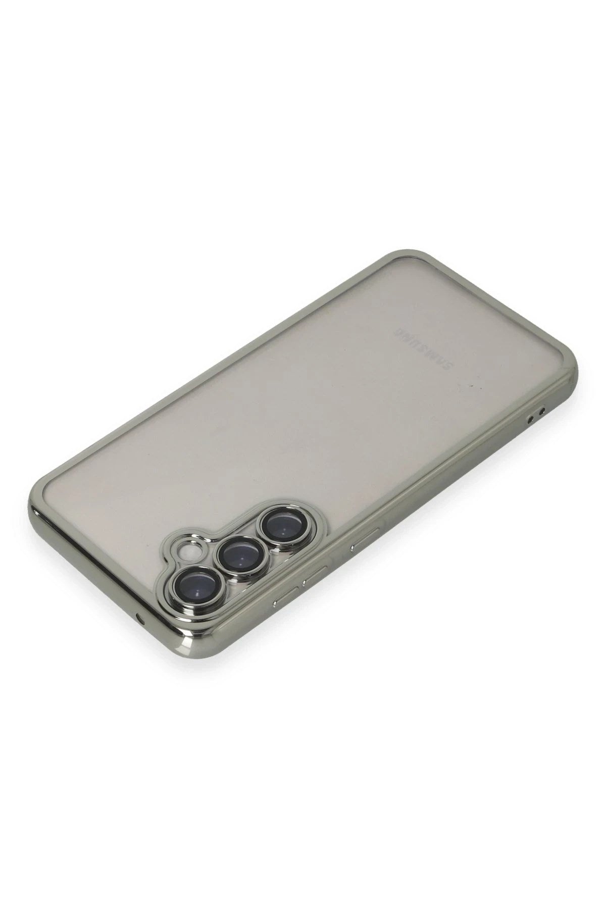 Mey İthalat® Samsung Galaxy S23 FE Kılıf Lensli Silikon - Gümüş
