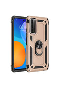 Mey İthalat® Huawei P Smart 2021 Kılıf Sofya Yüzüklü Silikon Kapak - Gold