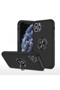Mey İthalat® iPhone 11 Pro Max Kılıf Elit Yüzüklü Kapak - Siyah
