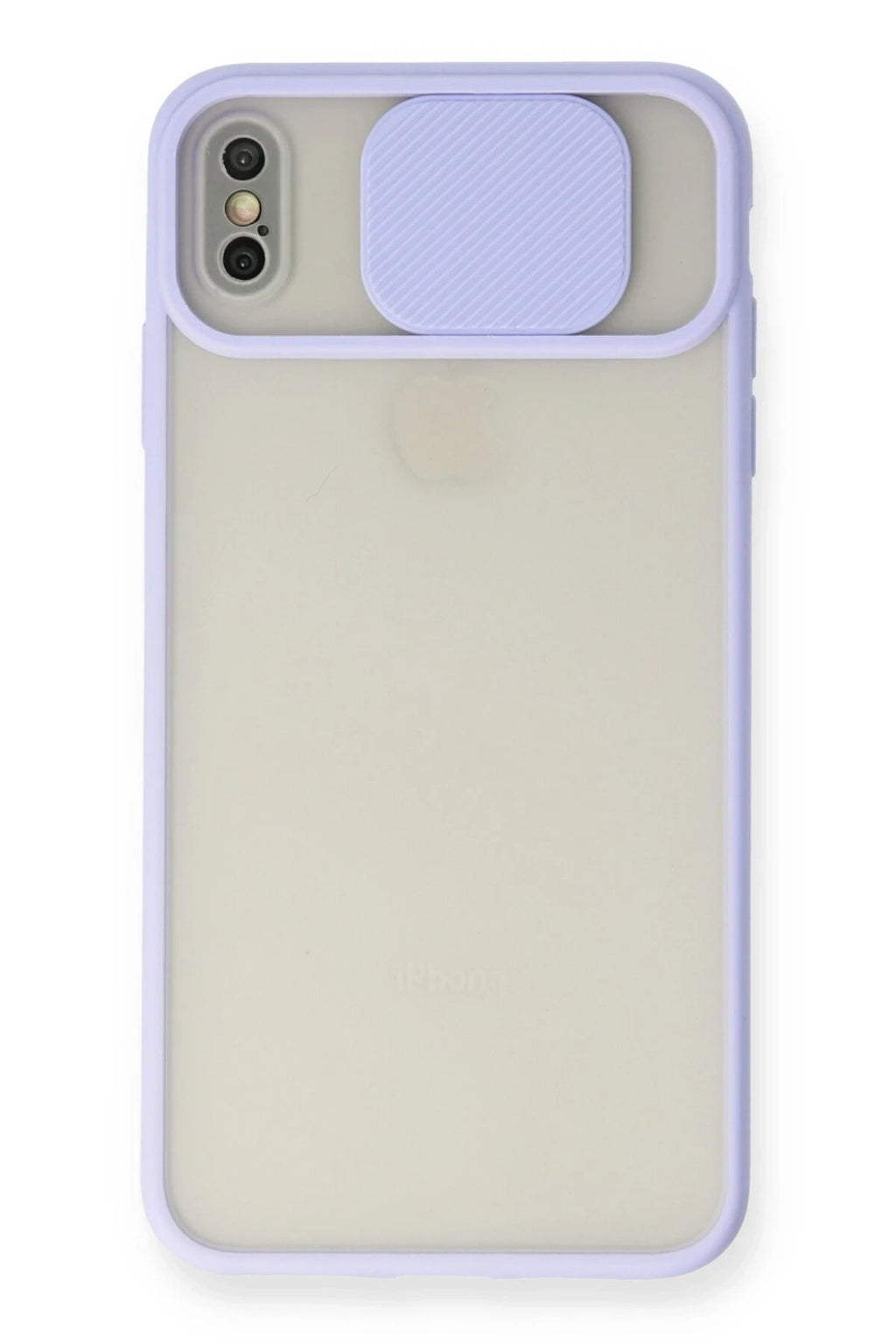 Mey İthalat® iPhone X Kılıf Palm Buzlu Kamera Sürgülü Silikon - Lila