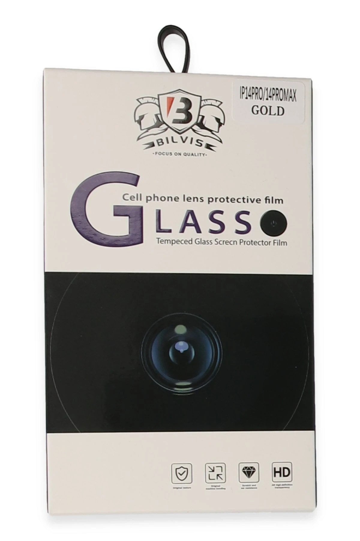 Mey İthalat® iPhone 14 Pro Max Bilvis Titan Kamera Lens - Gold