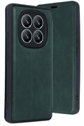 Mey İthalat® Redmi Note 14 Pro 5G Kılıf Flip Cover - Koyu Yeşil