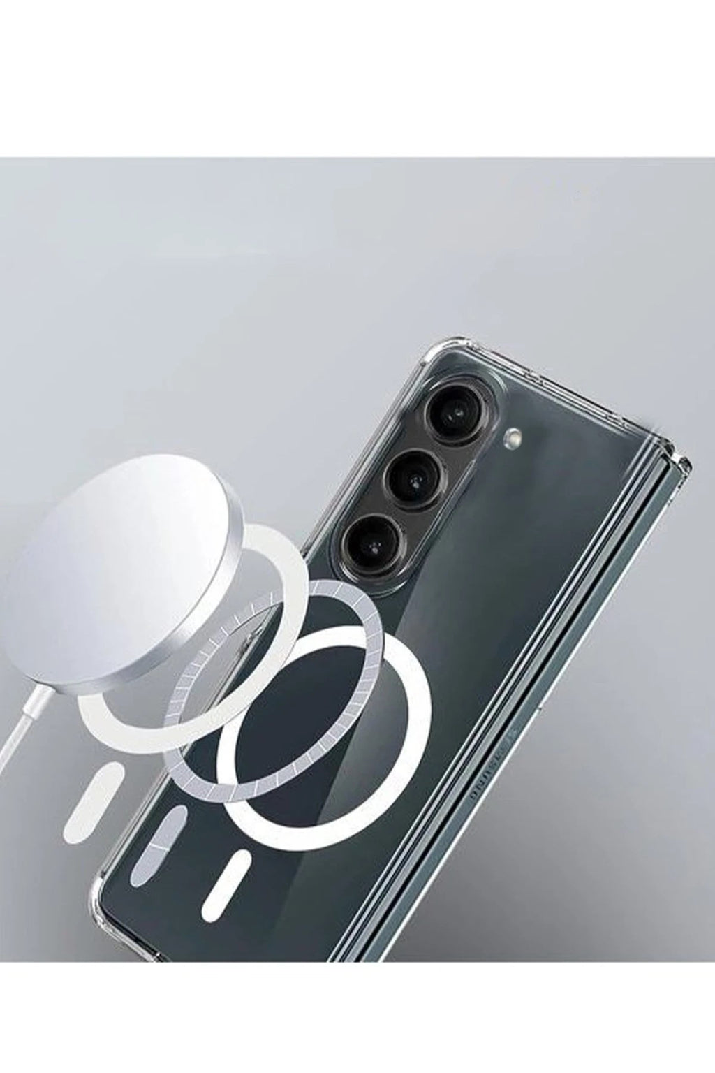 Mey İthalat® Samsung Galaxy Z Fold 6 Kılıf Magneticsafe Şeffaf Silikon - Şeffaf
