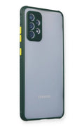 Mey İthalat® Samsung Galaxy A72 Kılıf Miami Şeffaf Silikon - Koyu Yeşil
