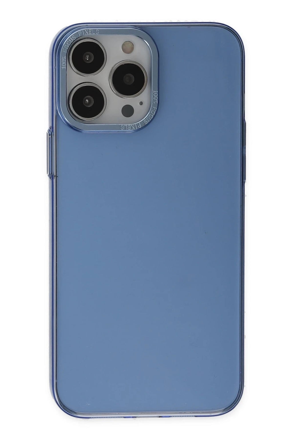 Mey İthalat® iPhone 14 Pro Kılıf Anka PC Sert Metal Kapak - Mavi