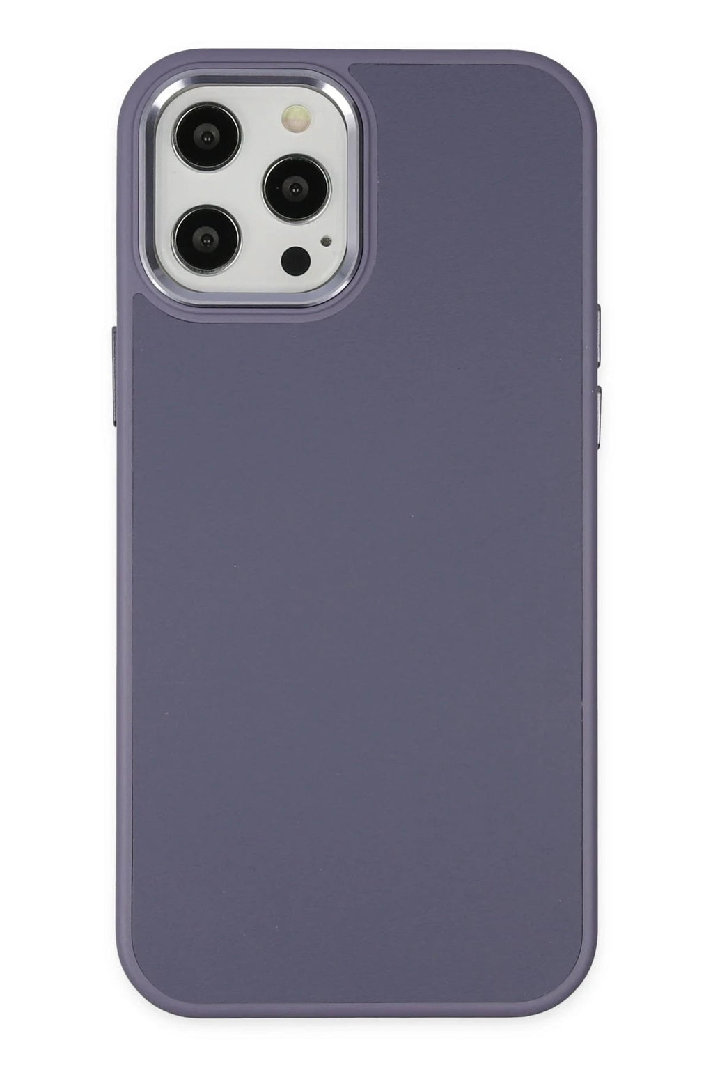Mey İthalat® iPhone 12 Pro Max Kılıf Asya Deri Silikon - Mor