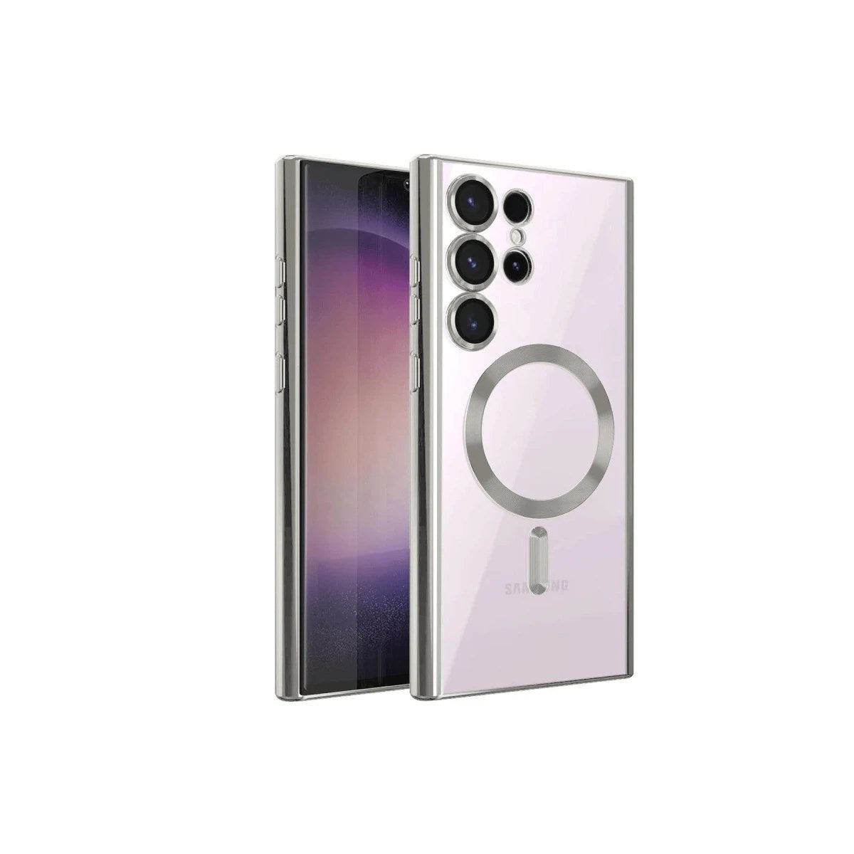 Mey İthalat® Samsung Galaxy S23 Ultra Kılıf Kross Magneticsafe Kapak - Gümüş