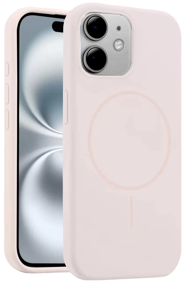 Mey İthalat® iPhone 11 Kılıf Jully Magsafe Kapak - Pudra