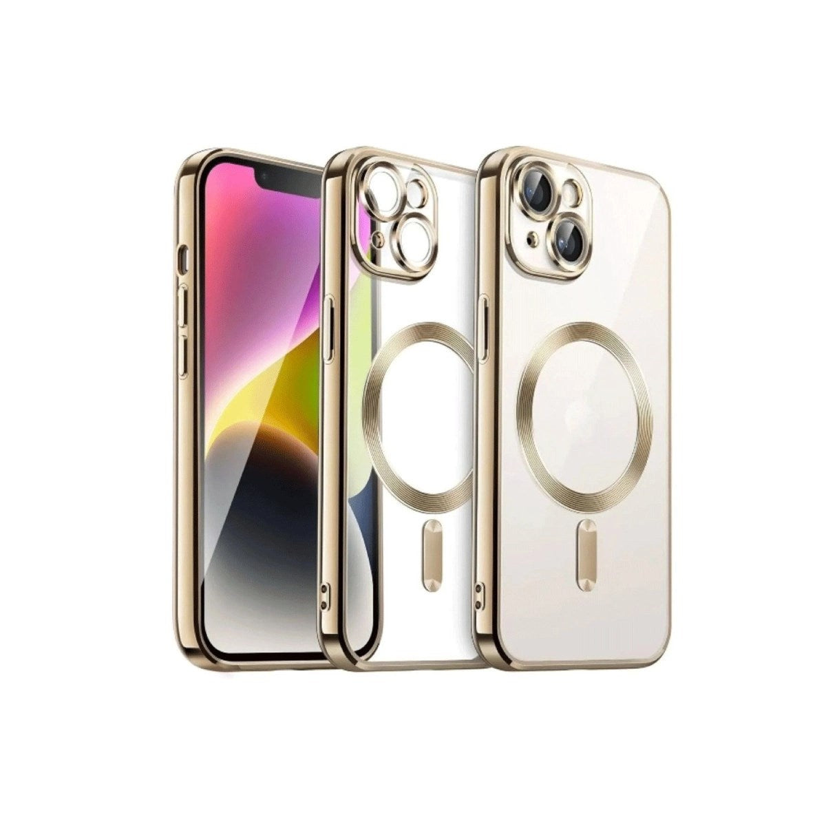 Mey İthalat® iPhone 13 Kılıf Kross Magneticsafe Kapak - Gold