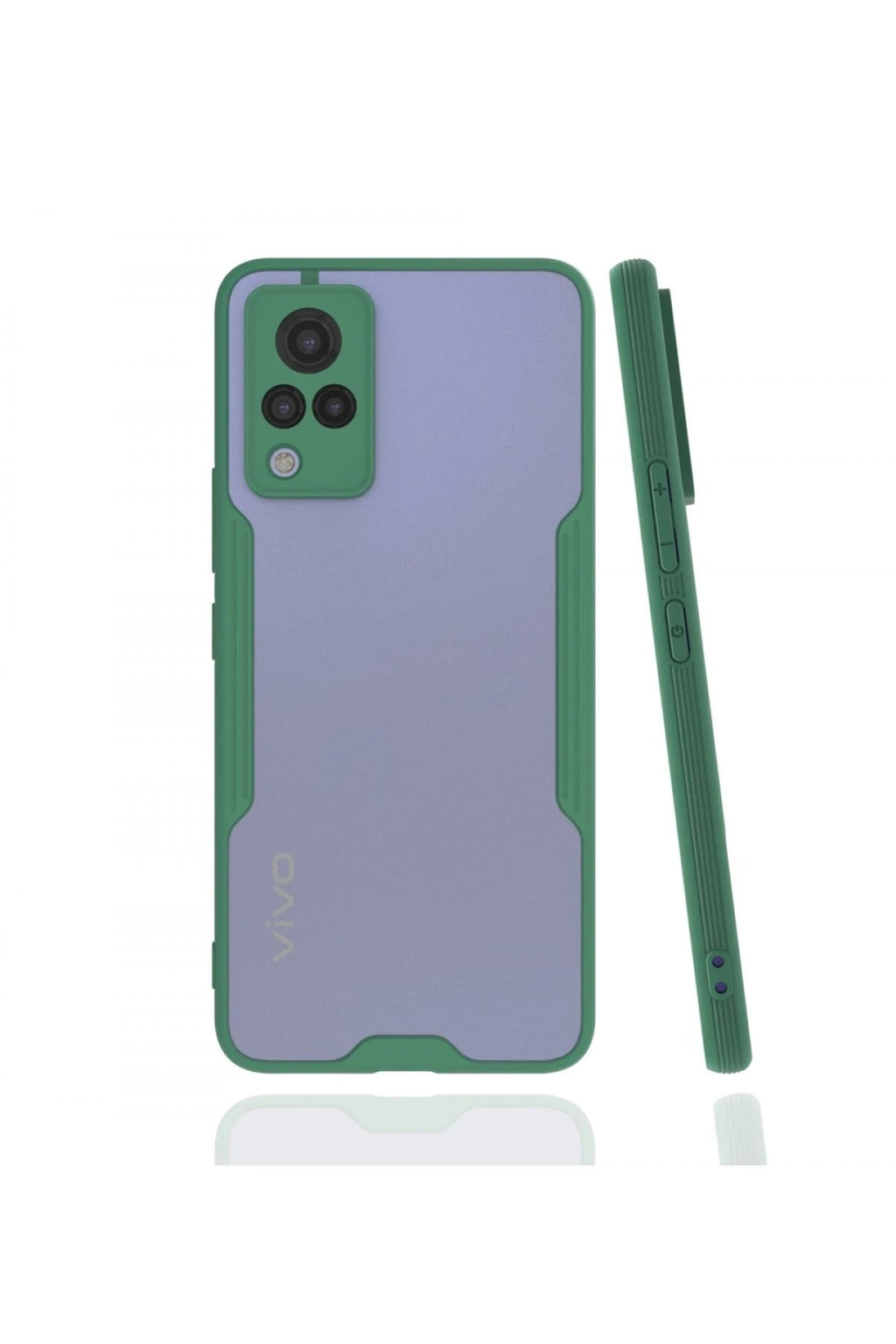 Mey İthalat® Vivo V21 Kılıf Platin Silikon - Yeşil