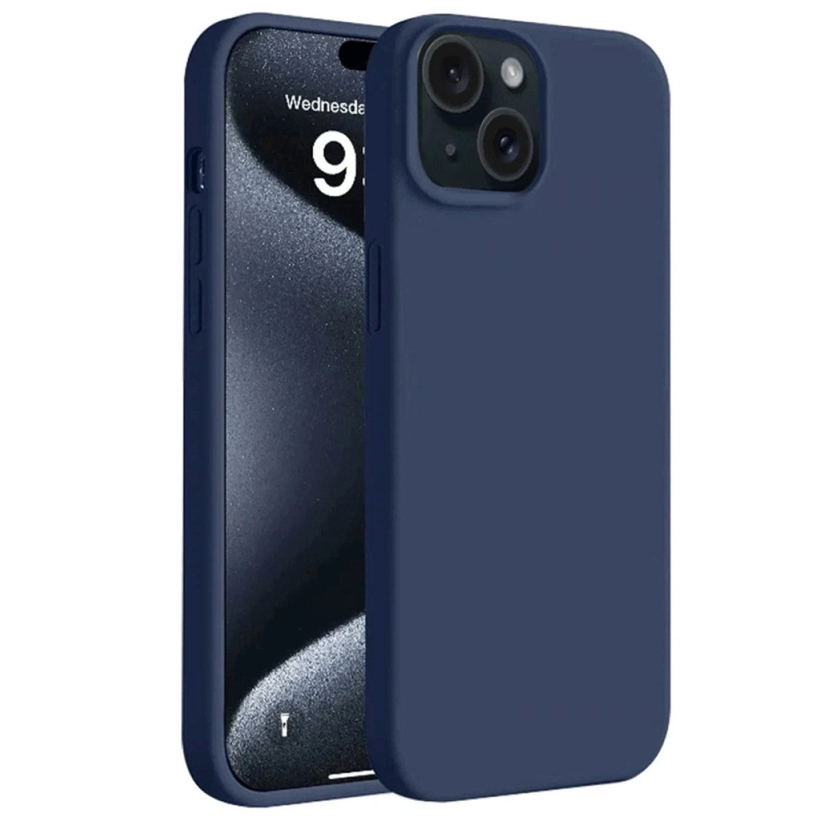 Mey İthalat® iPhone 15 Kılıf First Silikon - Lacivert
