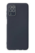 Mey İthalat® Samsung Galaxy A22 Kılıf Lansman Glass Kapak - Lacivert