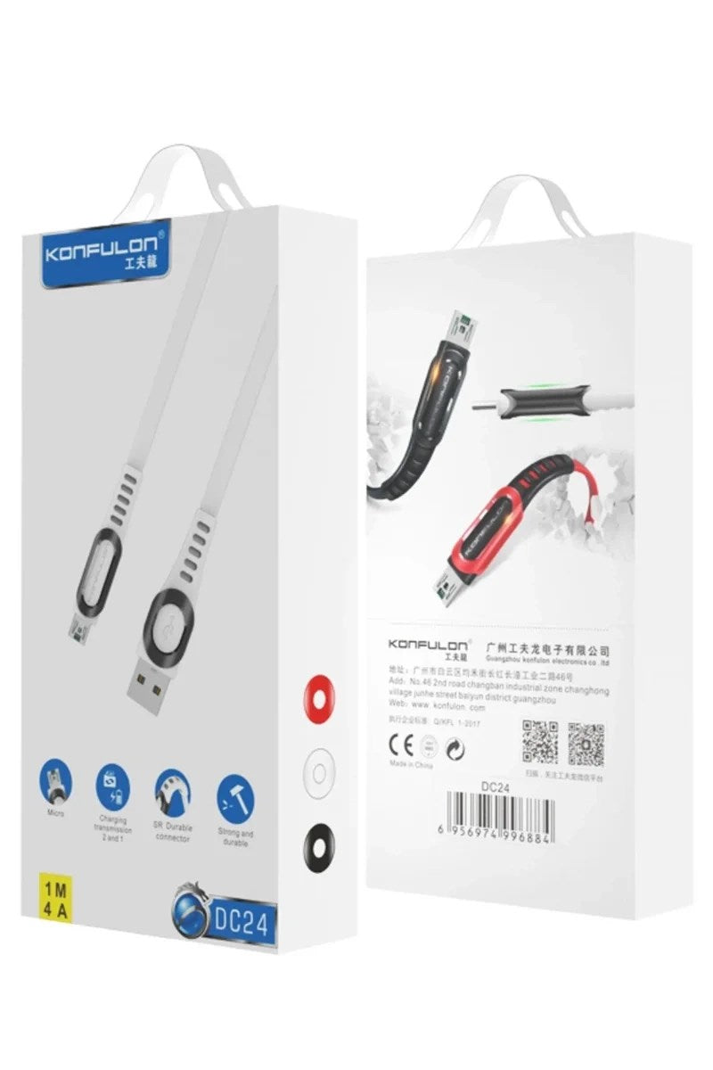 Mey İthalat® DC24 Micro USB Kablo 1.2M 4A - Kırmızı